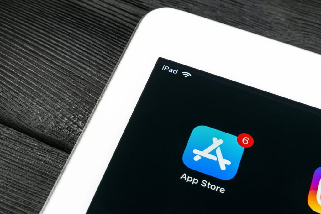 Ipad que muestra app store